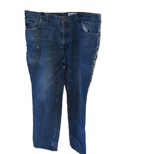 Carhart Blue Denim Jeans 100 percent cotton tag says 40 x 36 see measurements